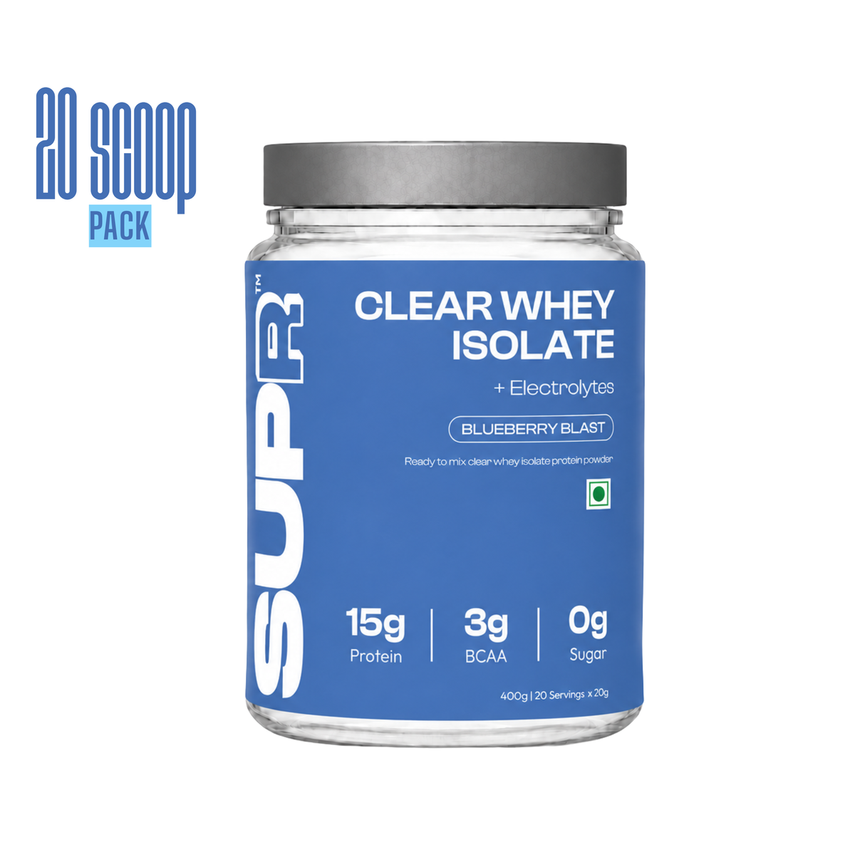 SUPR Clear Whey Isolate Powder Box